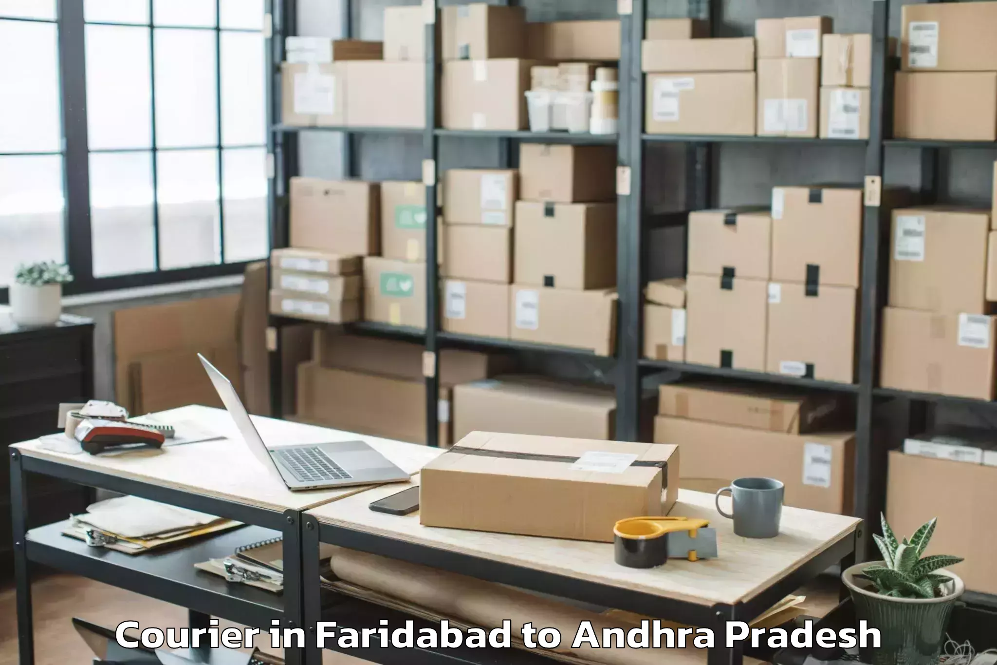 Book Faridabad to Peddapappur Courier Online